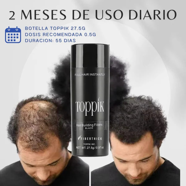 🔥KIT-TOPPIK™ – Fibra Capilar 3 en 1: Volumen Instantáneo + Aplicador + Peine Delimitador