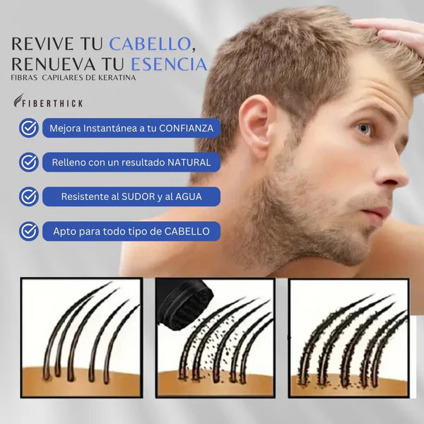 🔥KIT-TOPPIK™ – Fibra Capilar 3 en 1: Volumen Instantáneo + Aplicador + Peine Delimitador