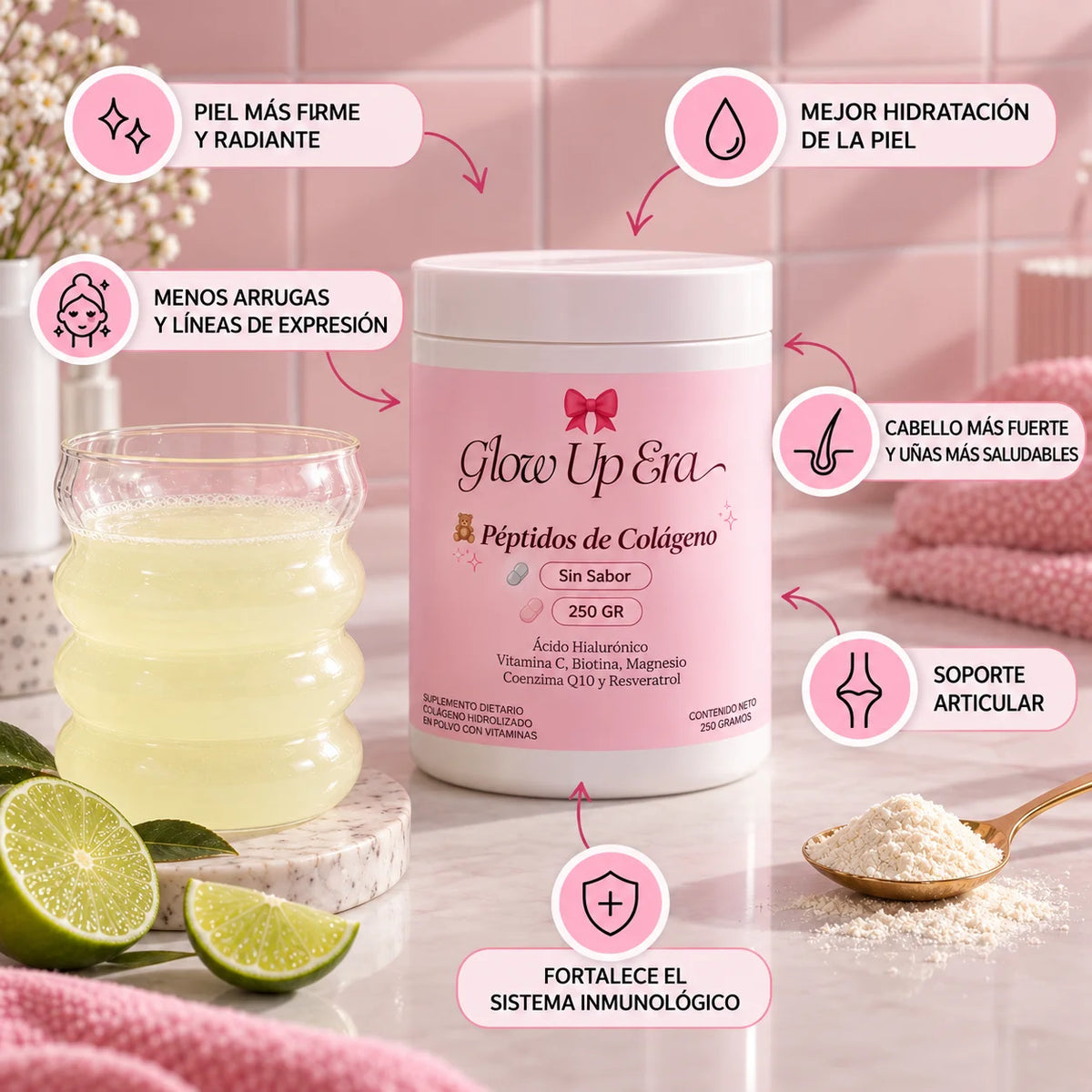 Glow Up Era® – Colágeno Beauty Complex + Ácido Hialurónico