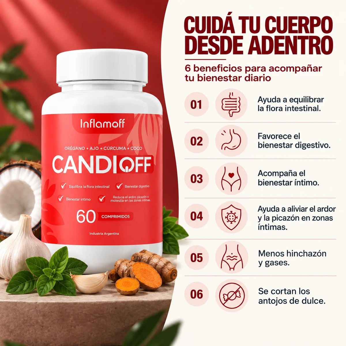 Inflamoff® CANDIOFF® – Bienestar Digestivo y Equilibrio Intestinal