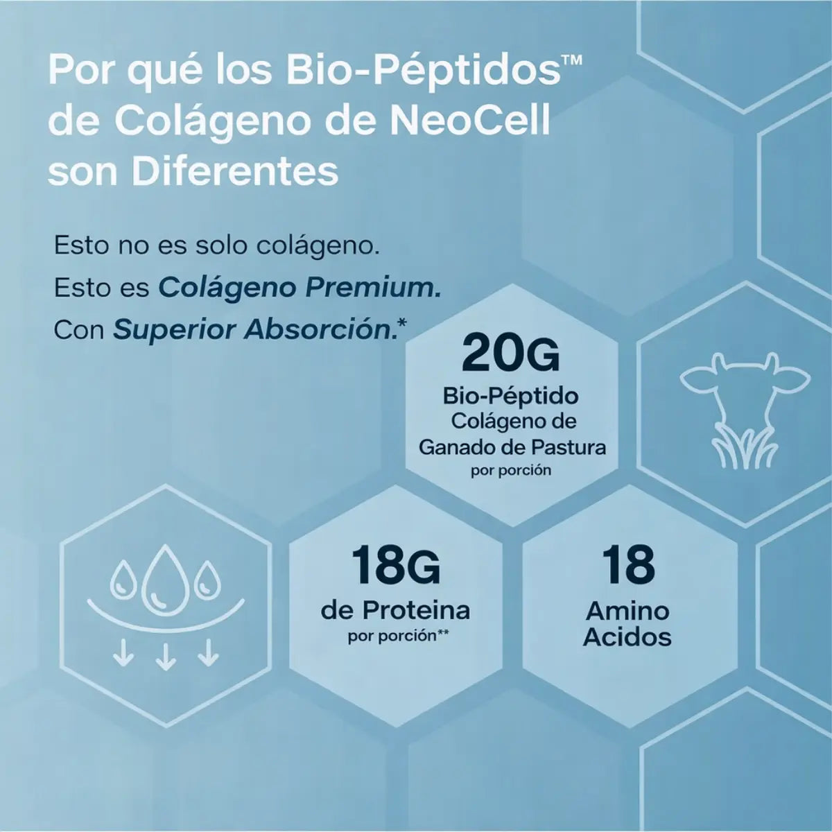 ®NEOCELL Colágeno Bio-Péptidos + Proteína | 300 Gr