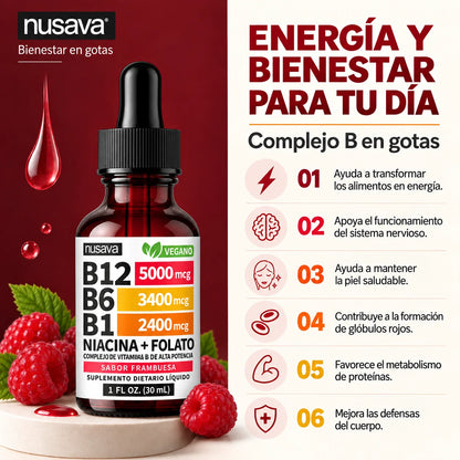 Nusava® Complejo de Vitamina B (B12 B6 B1) - 30ML