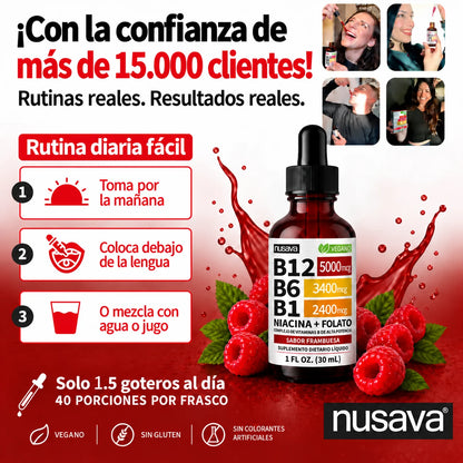 Nusava® Complejo de Vitamina B (B12 B6 B1) - 30ML